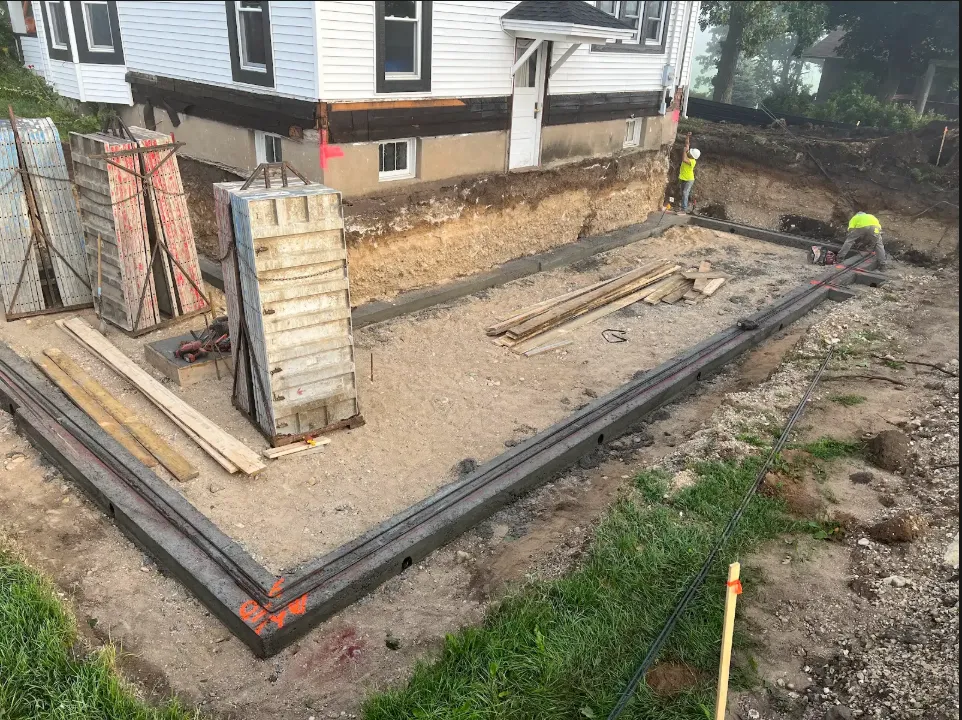 Residential foundation build