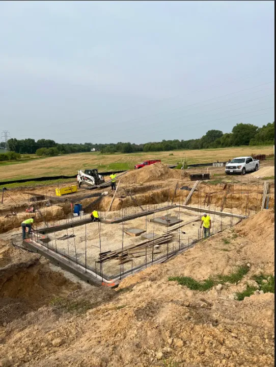 Laying future house foundation