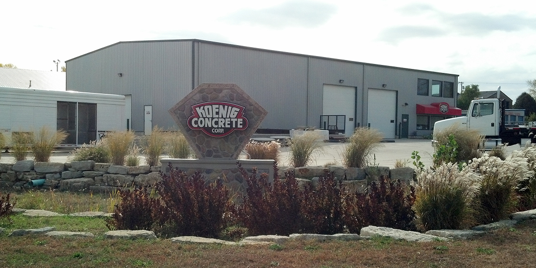 Koenig Concrete Headquarters sign